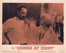 DINNER AT EIGHT Original 1962r Lobby card 1 JEAN HARLOW John Barrymore