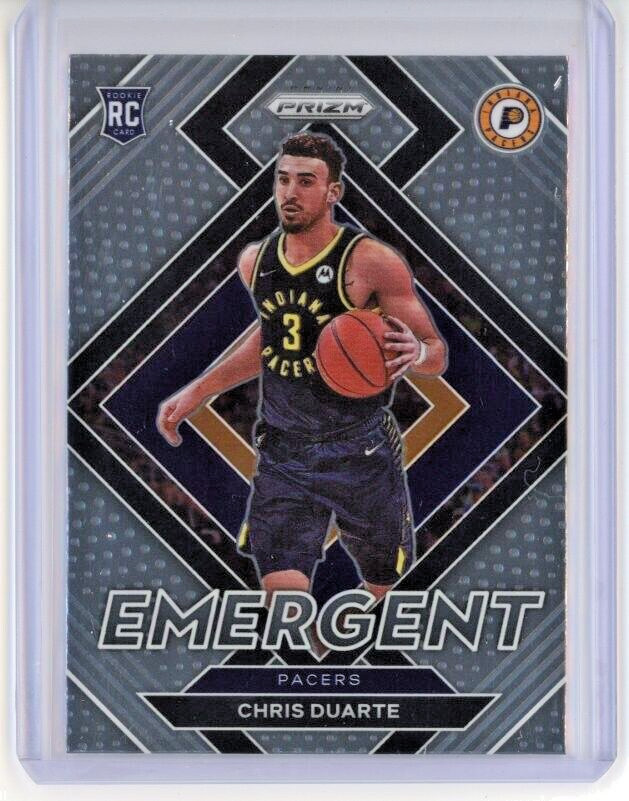 2021-22 Panini Prizm Chris Duarte Emergent Rookie Card #14 Indiana Pacers RC