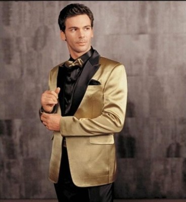 gold wedding tuxedo