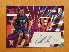2017 Unparalleled Rookie Auto Purple #239 Carl Lawson Bengals #'d 66/99