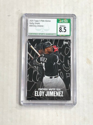 ELOY JIMENEZ 2020 Topps X Pete Alonso Derby Grandi #D8! CSG NM-MT+ 8,5! BELLO! - Foto 1 di 3