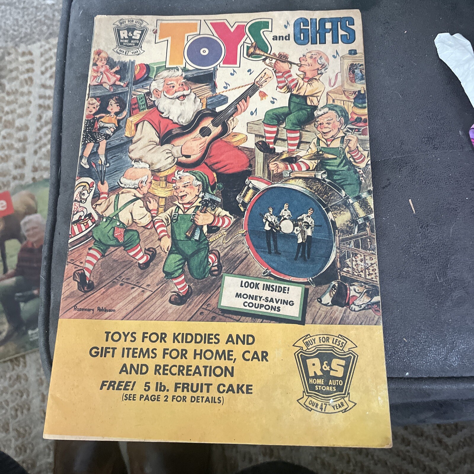 Vintage 1960 R And S Auto Stores Christmas toy Gift catalog Ad