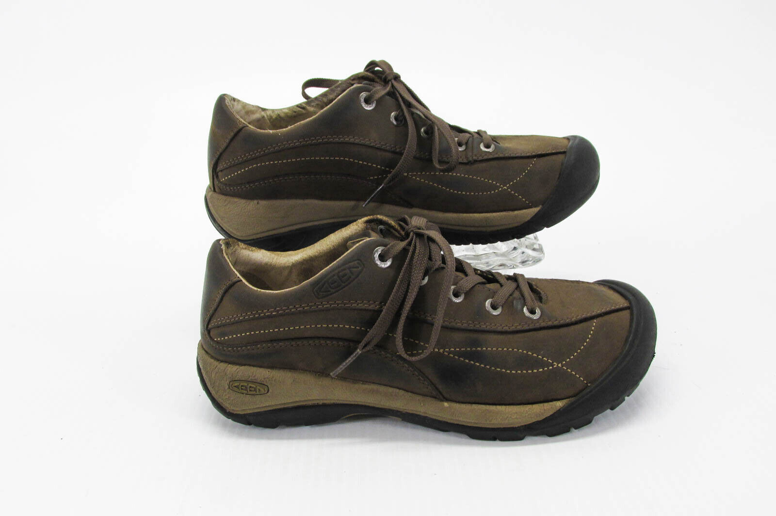 Scarpe da donna Keen Toyah taglia 8M marroni atletiche trail escursionismo Oxford usate vq