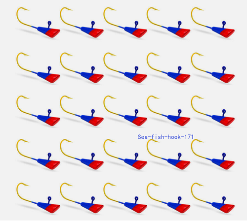 50pcs Shad Dart Jig Heads Fishing Hooks Crappie Panfish Bass Lures 1/32 1/16 oz - Afbeelding 14 van 30