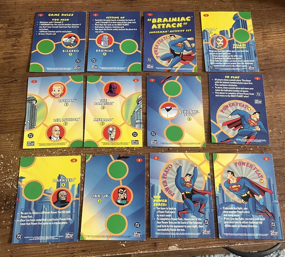 Superman: Action Packs Trading Cards, SkyBox 1996 (#1-12) - Image 2 of 2