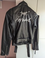Just Married Jacket! Zara Leather Biker Jacket Black - Medium