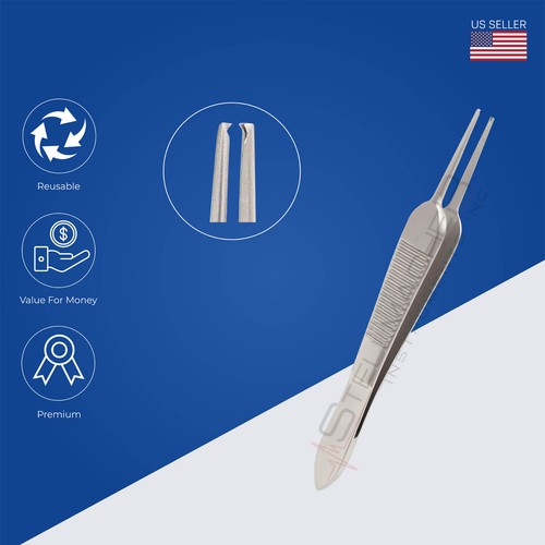 St Martin Tying forceps 0.7 mm & 0.3mm, with tying platform, overall length 9 cm - Picture 3 of 6