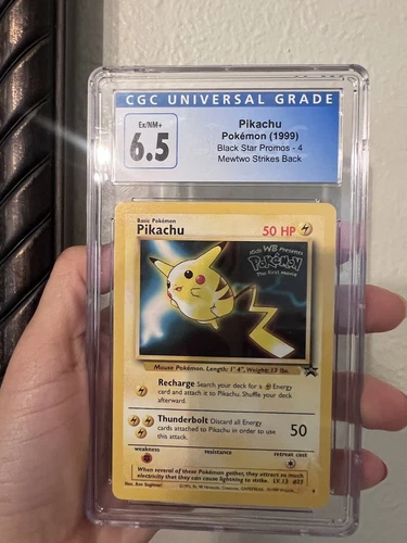 1999 Pikachu WB Movie Promo Black Star WOTC #4 CGC 6.5