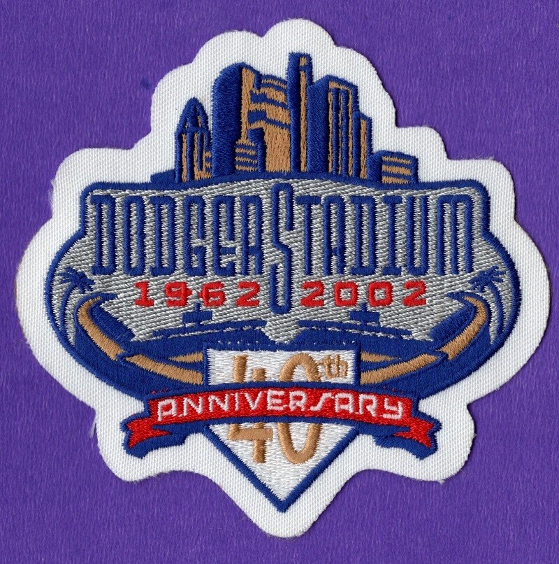 LOS ANGELES DODGER STADIUM 40th ANNIVERSARY EMBROIDERED PATCH | eBay