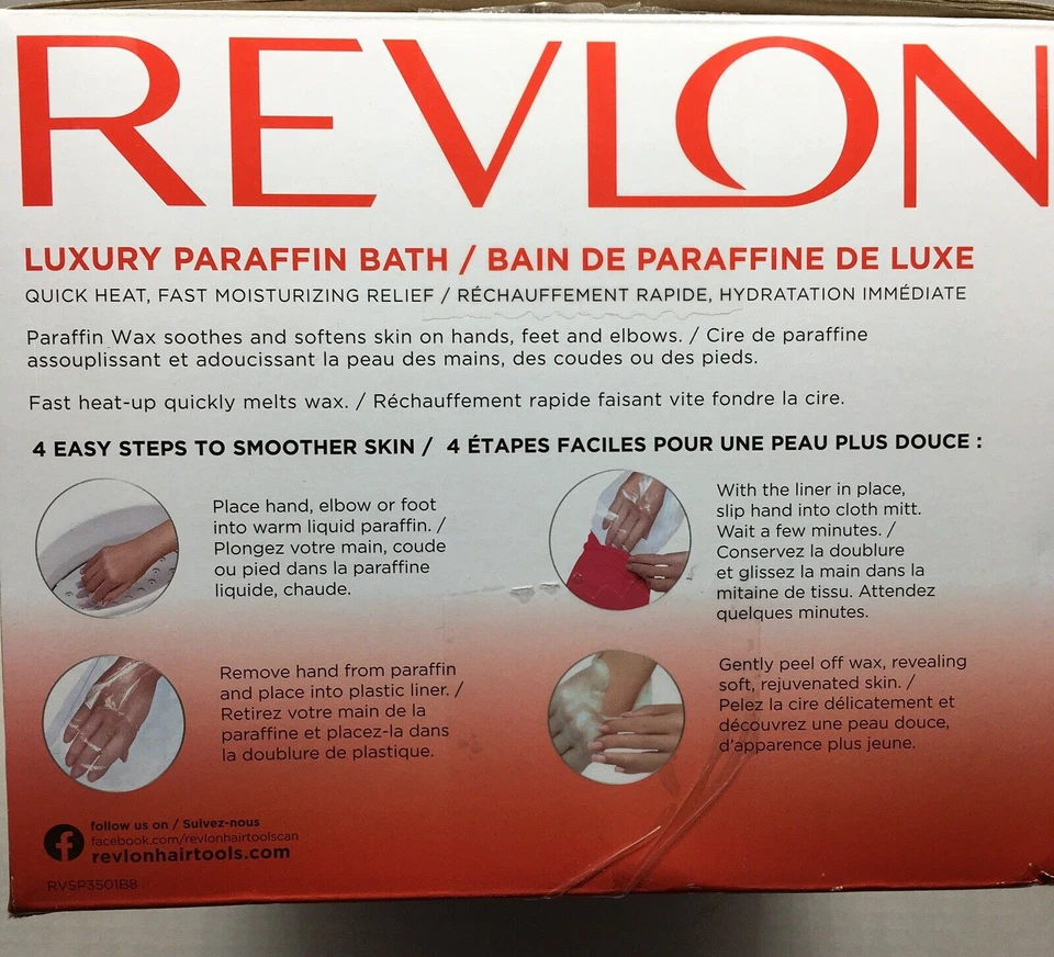 BAÑO DE PARAFINA DE LUJO REVLON NUEVO ABIERTO MÚLTIPLES AJUSTES DE CALOR MANOS PIES CODOS Foto 2 de 4