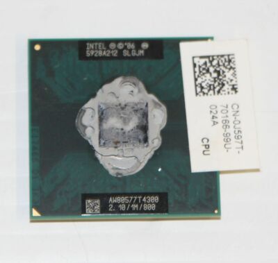 Intel Dual Core T4300 Laptop CPU 2.1ghz 800mhz 1mb #SLGJM Mobile Dell 1545 OEM