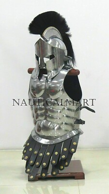 Medieval 300 Roman Steel Spartan Armor Helmet With Muscle Armor Jacket Costume