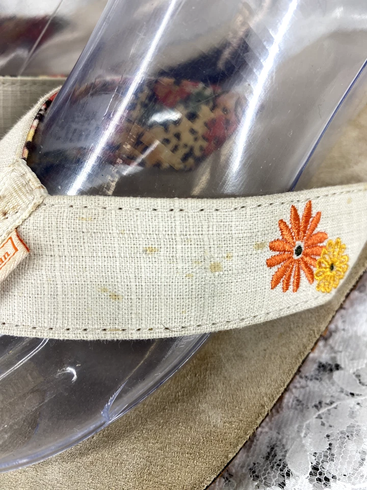 LL Bean Flip Flops Thong Sandals Women's Size 8 M Floral Flaw - Image 4 of 4