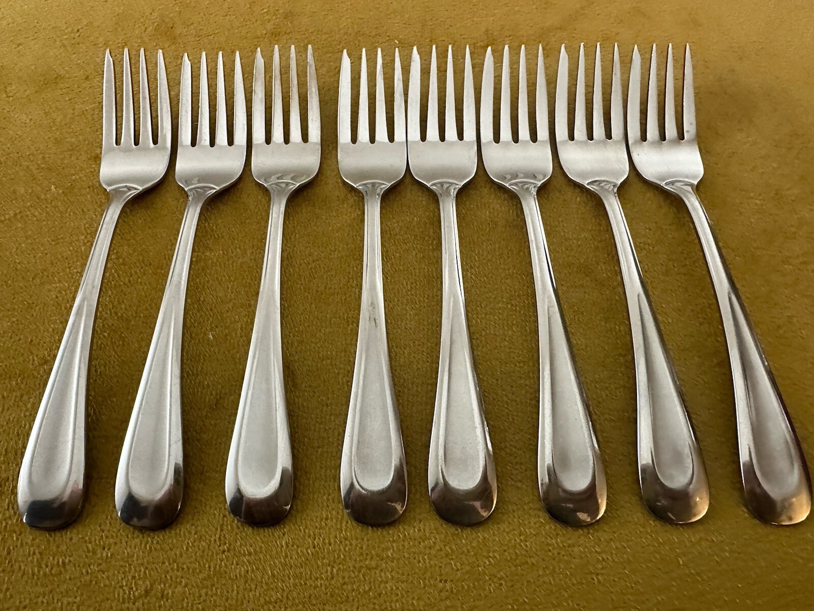 (8) Salad Forks SATIN SAND DUNE Oneida Stainless Vietnam eBay