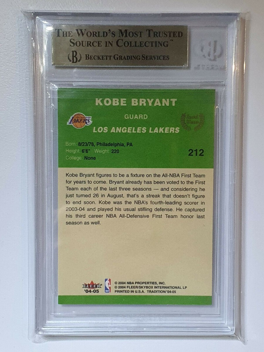 2004-05 Fleer Kobe Bryant #212 Green Tradition - BGS 9.5 (Low POP