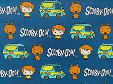 RARE OOP Camelot Fabrics Hanna-Barbera KAWAII SCOOBY MYSTERY MACHINE Cotton FQ