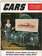 CARS by MECHANIX ILLUSTRATED 1953 JULY - BATTERY AD-X2, CHRYSLER'S L PIETI*