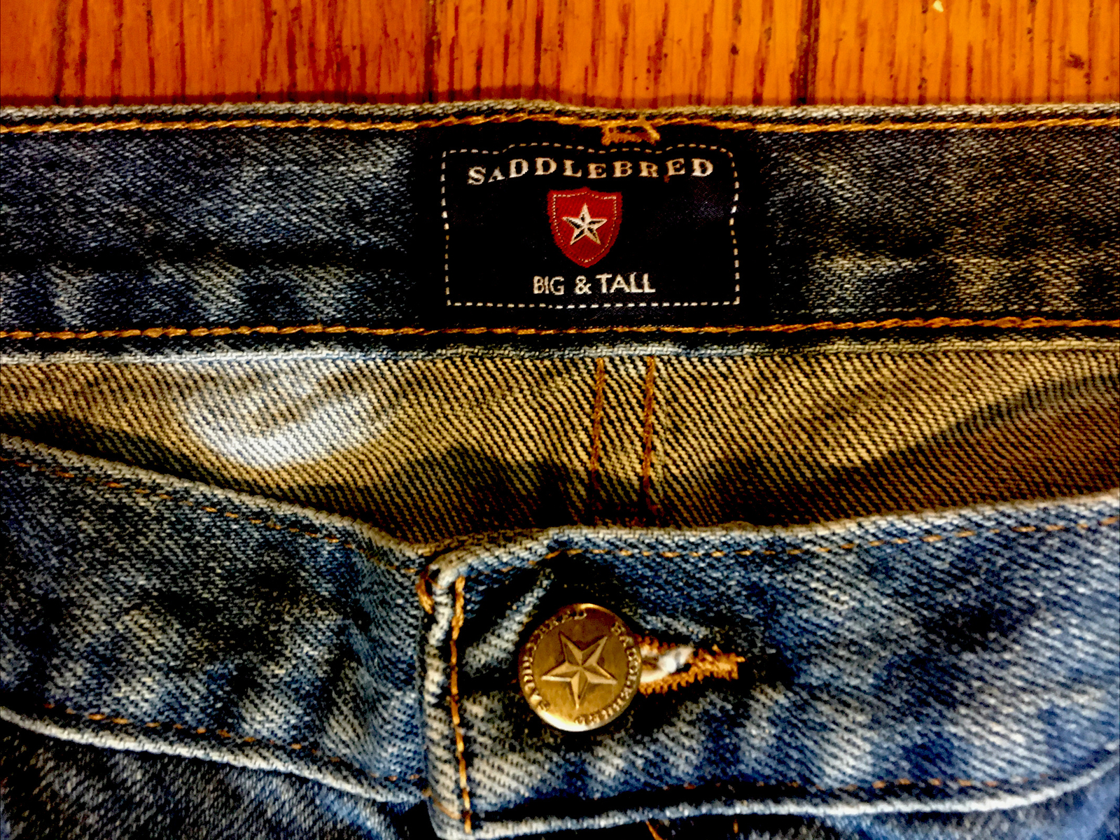 Saddlebred Men's Classic Straight Big & Tall Blue Den… Gem