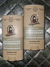 Dr.Squatch Deodorant Birchwood Breeze Men's Fresh Natural Odor Control Lot Of 2