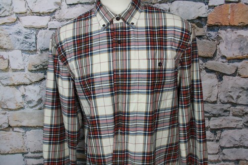 Camisa ORVIS Premium Para Hombre Colorida Cuadros Cuello Abotonado Bolsillo 100% Algodón L - Imagen 4 de 9