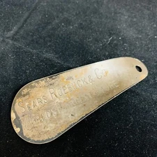 Vintage Sears Roebuck & Co World's Largest Store Metal Shoe Horn Advertising