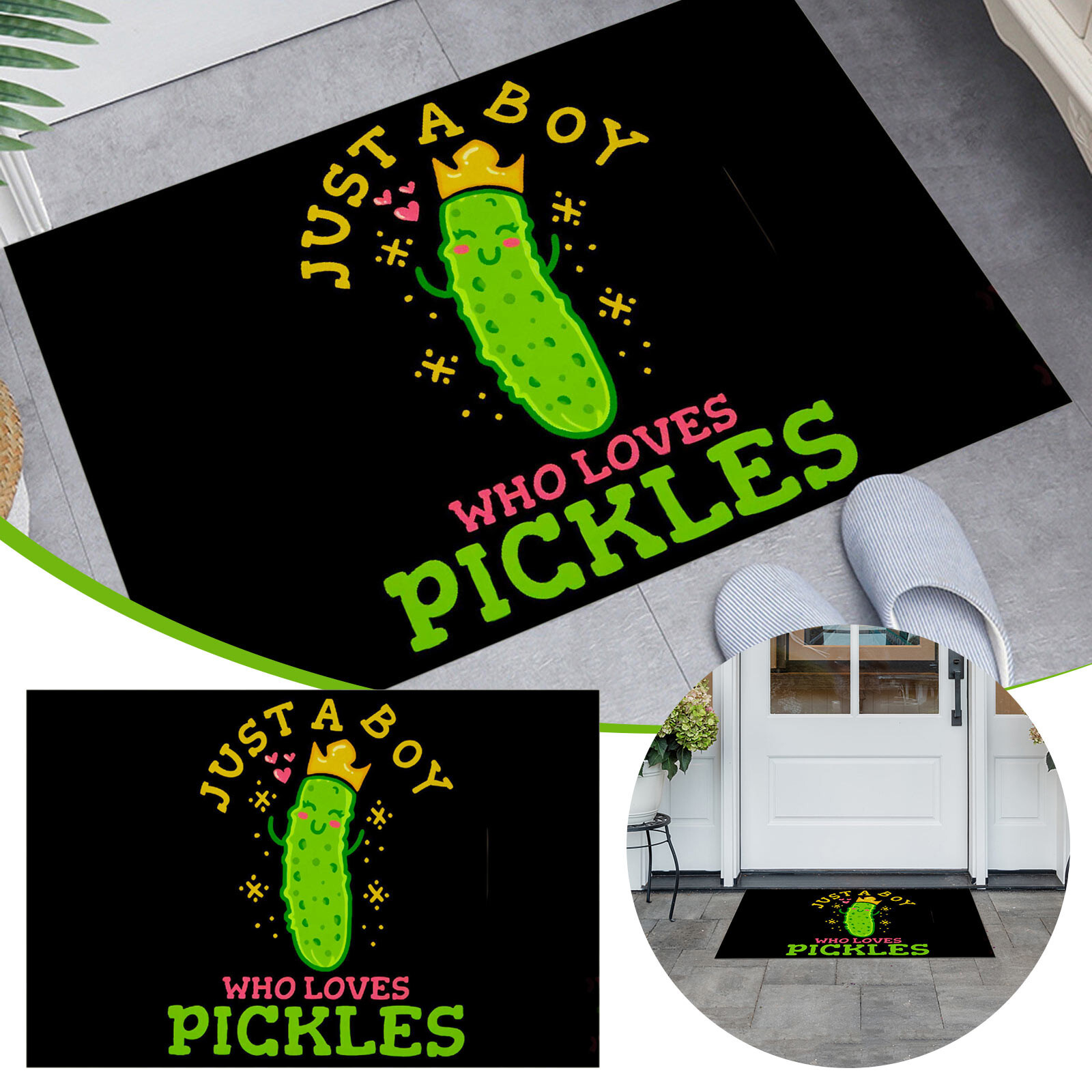 Fun Christmas Door Mats Non Slip Dirty Door Rugs For Entrance Front