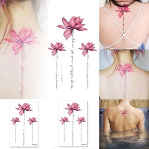 Détails Sur Neuf Lotus Fleur Tatouages Temporaires Autocollants Art Corporel 3d Tatoo