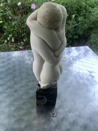 peggy mach sculpture embracing nudes mottled marble base Mcm Modern Sculpture - Picture 3 of 9