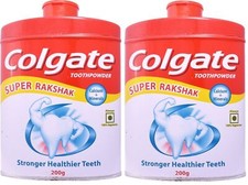 2X Colgate Tooth Powder For Stronger Healthier Teeth - 200 Gram