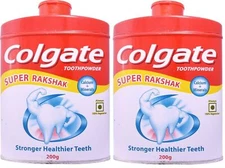 2X Colgate Tooth Powder For Stronger Healthier Teeth - 200 Gram