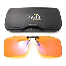 Vyzia Clip On Blue Light Blocking Glasses For Sleep Fits Over Prescription