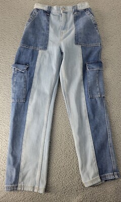 PacSun Cropped Denim Jeans Women's 27 Blue Two-Toned High Rise