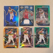 Jahlil Okafor 2016 Jersey Patch, Certified Blue, 2019 Prizm Orange/Silver/Green