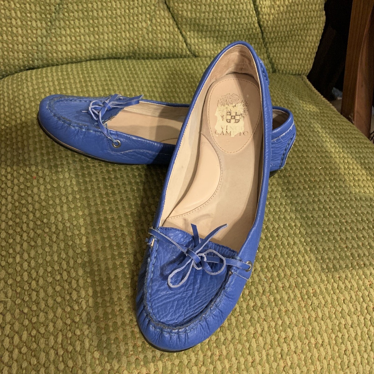 Vince Camuto Blue Leather Lace Shoes Size Women's - Main Image