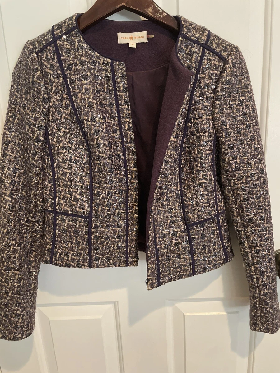 Tory Burch Tweed Kennedy Blazer Jacket Size 0 Women’s