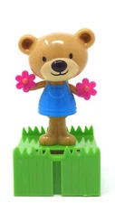 New Solar-Powered Dancing Connectables Bear with Flowers ~ FREE SHIPPING