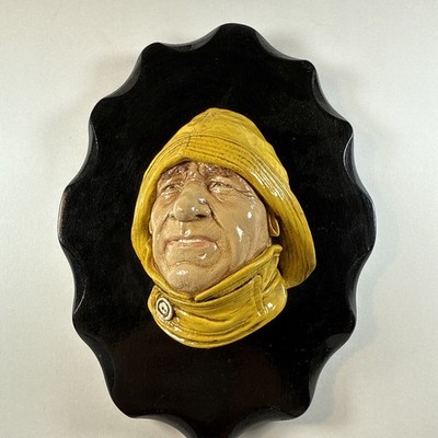 Vintage Bossons? Life Boatman Nautical Seafarer Hand Painted Chalkware Head Art