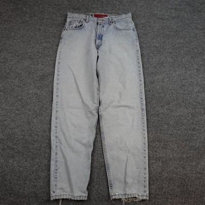 Vintage Levis Silvertab Loose Jeans Juniors 11/12 Light Wash Tapered USA Denim