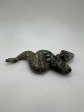 Zuni Moving Rattlesnake Snake Fetish - Farlan & Paulette Quam Zuni F 4512