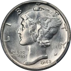 1942-P Mercury Dime PCGS MS65 FB Blast White Great Eye Appeal