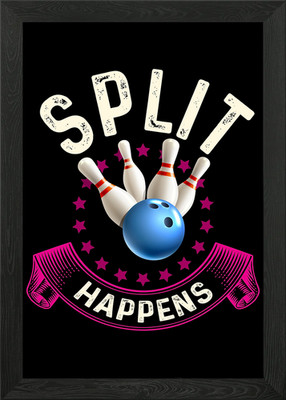 Bowling Bowler Strike Schale gerahmtes Wandbild Poster Leinwanddruck Bild