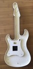Vintage Stratocaster Guitar SHAPED Neon Wall Clock 29” Long Black & White — photo 8