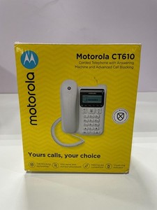 Motorola CT610 Corded Telephone w/Answering Machine Advanced Call Blocking