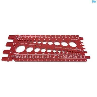 Durable Inch & Metric Thread Measurement Tool for Accurate Bolt Sizing