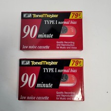 Vintage Blank Cassette Tape 2 Pack Retro ToneMaster Low Noise NEW SEALED