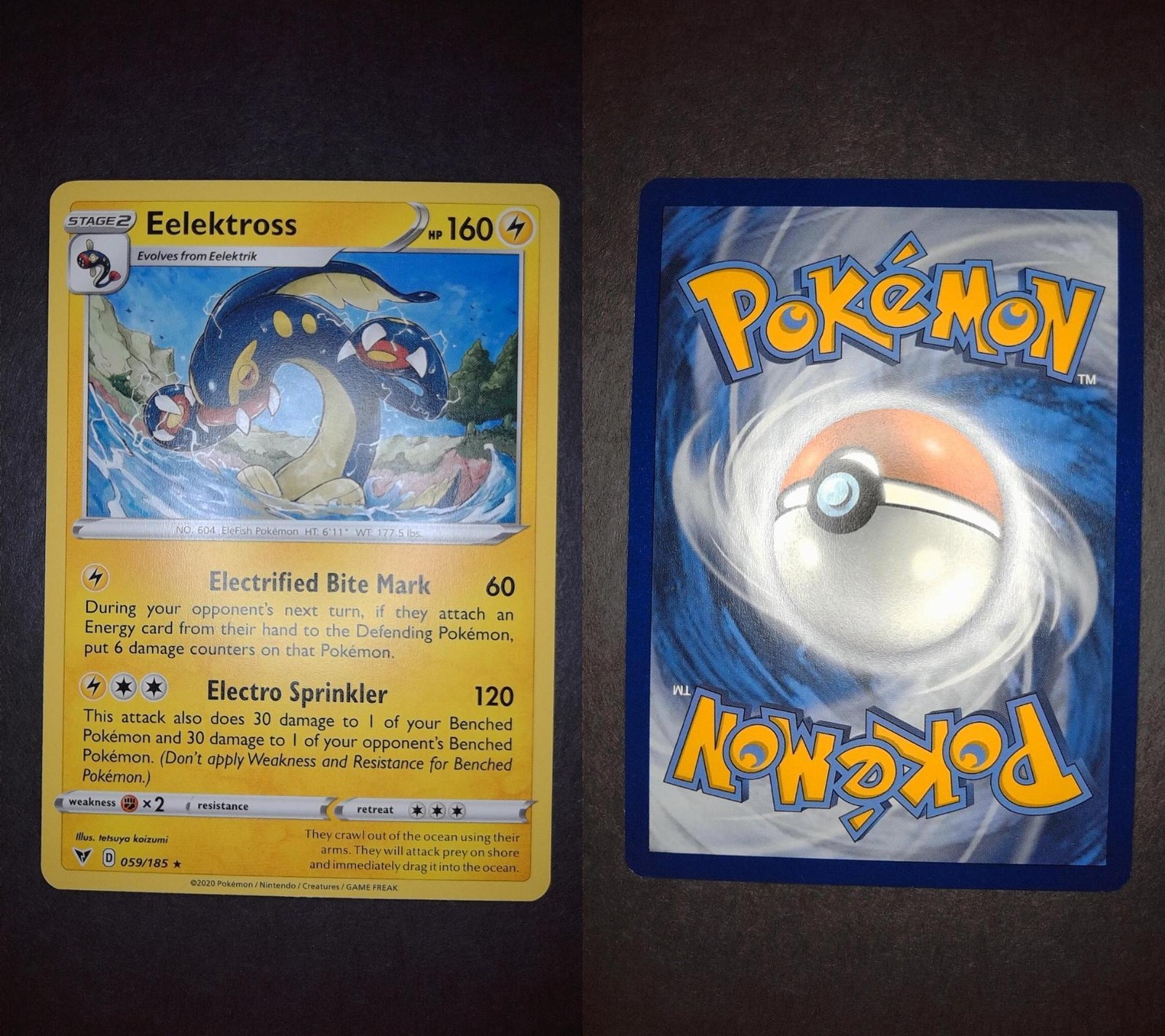 Eelektross 059/185 Rare Vivid Voltage Pokemon Near Mint
