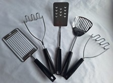 Vintage Ekco Stainless Kitchen Utensils Black...