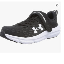 Under Armour Boys' Pre School Assert 10 Alternate Closure, Black/White/White 2.5