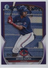 2023 Bowman Chrome Prospects Purple Refractor 84/250 Bryan Acuna Acuña 1cc0