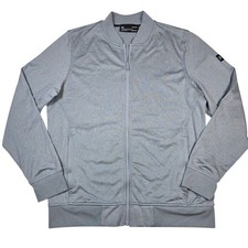 Under Armour UA Men's COLDGEAR Gray Full Zip Performance Bomber Jacket, Size L